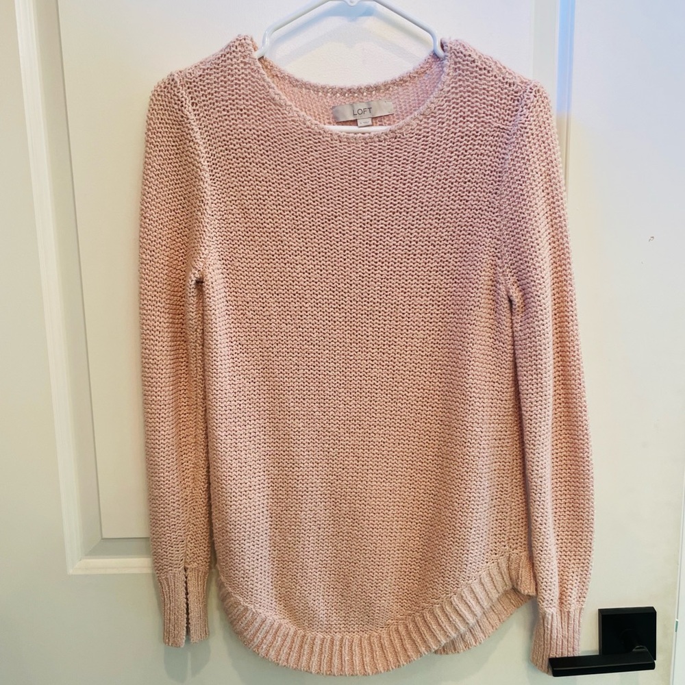 Blush pink Loft knitted sweater